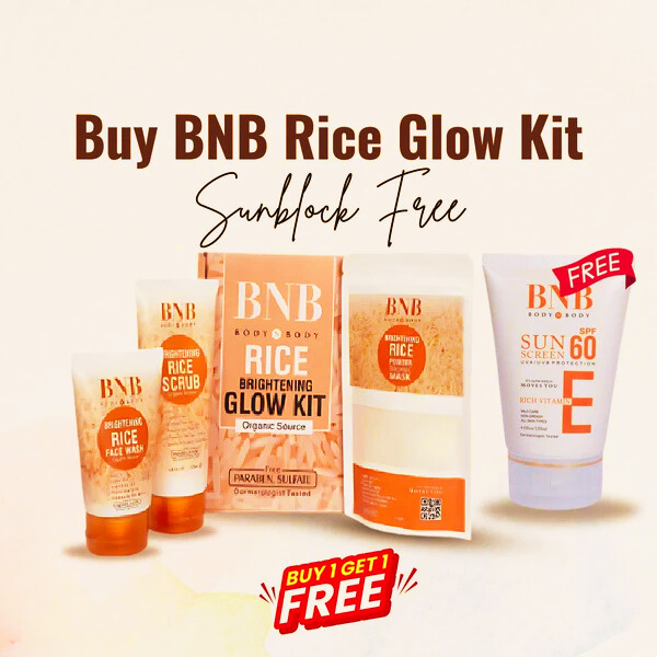 BnB Rice Extract Brightening Kit + Free SPF-60